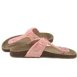 Colin Stuart for Victoria’s Secret thong embellished footbed sandals pink